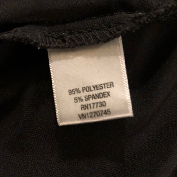 Black Faux Wrap Dress with Collar, Short Sleeve - Picture 6 of 8